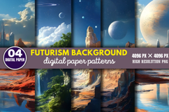 Futurism Background Digital Paper PNG Product Image 1