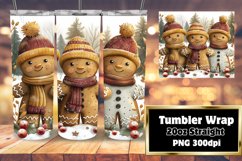 Christmas Gingerbread Tumbler Wrap 20oz Winter Pattern Product Image 1