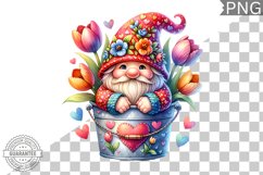 Spring Gnome Sublimation - Clipart PNG Design Product Image 1