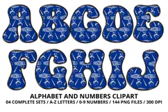 Baseball Sport Alphabet png clipart, baseball letters doodle Product Image 2