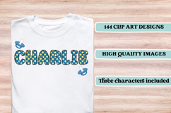 Baby Boy Digital Papers, Baby Boy doodle letters Product Image 7