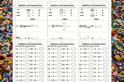 Editable Subtraction and addition Math worksheets template 7 Product Image 2
