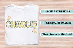 Baby Boy Digital Papers, Baby Boy doodle letters Product Image 7