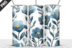 Flowers Tumbler Wrap | Sublimation Design | Tumbler PNG Product Image 1