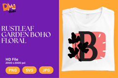 Rustleaf Garden Boho Floral Monogram Product Image 1
