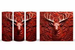Deer Tumbler Wrap Design. Deer Tumbler Wrap Sublimation Product Image 2