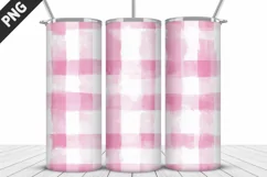 Pink Plaid Tumbler Design | Valentine's Day Tumbler Wrap Product Image 2