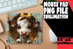 Funny Cow Design Mouse Pad PNG Product Image 1