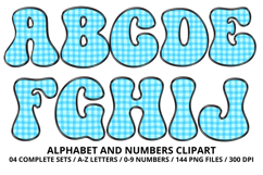 Summer Alphabet &amp; Numbers PNG Clipart Doodle Letters 300 DPI Product Image 2