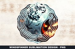 Halloween Pumpkin Wind Spinner Sublimation Design Product Image 1