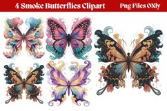 Smoke Butterflies Clipart PNG Product Image 1