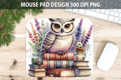 Watercolor Owl Mouse Pad Sublimation - Animal PNG Product Image 1