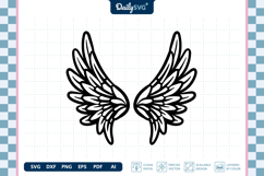 Angel Wings SVG - Heavenly Wings Cut File Product Image 3