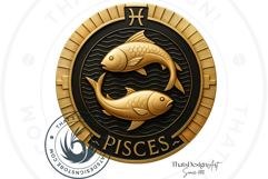 Zodiac signs Clipart, Art deco Astrology,horoscope round png Product Image 7