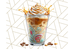 Pastel Coffee Mug Clipart PNG, Latte Iced Coffee Tea Cups Product Image 4