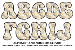 Construction Alphabet Letters &amp; Numbers Clipart PNG 300DPI Product Image 2