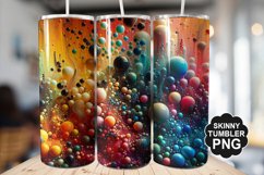 Colored Water Drops Tumbler Warp - Tumbler PNG Design Product Image 1