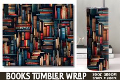 Tumbler Sublimation Wrap Magical Books Product Image 1