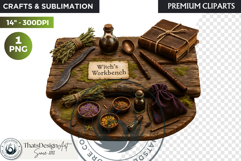 Cosy Witch's Apothecary magic Clipart PNG witchcraft graphic Product Image 1