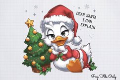 Funny Christmas Duck Sublimation Clipart PNG Product Image 1