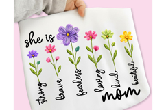 Mother's Day PNG, Faux Yarn She is Mom PNG, Boho Mama Floral Product Image 8