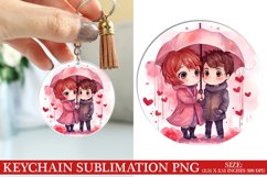 Valentine&#039;s Day Photo Keychain Sublimation PNG Design Product Image 1