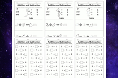 Editable Subtraction and addition Math worksheets template 6 Product Image 2