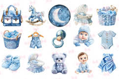Blue Baby Boy Nursery Clipart - 41 Png Bundle Product Image 4