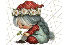 Farmer Gnome Clipart, Cute Farm Gnomes PNG Illustrations Product Image 4