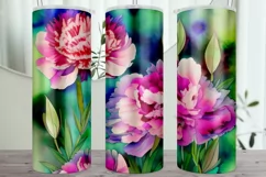 Beautiful Peonies | Digital Download | Flower Tumbler Wrap Product Image 2