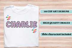Happy Birthday Alphabet, birthday letters doodle clipart Product Image 6