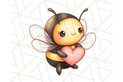 Adorable Bee Clipart PNG, Kawaii Bumblebee Illustrations Product Image 4