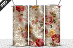 Flowers Tumbler Wrap | Sublimation Design | Tumbler PNG Product Image 1