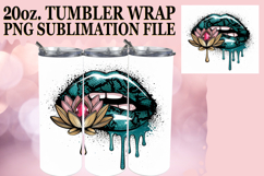 Blissful whispers 20oz tumbler wrap, Dripping Lips Product Image 1