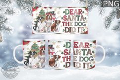 Dear Santa The Dog Mug Wrap - Christmas Mug Sublimation Product Image 1
