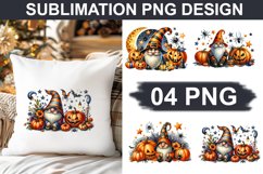 Halloween Gnome - Pillow Sublimation PNG Design Product Image 1