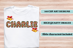 Christmas Alphabet png clipart, christmas letters doodle Product Image 6