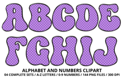 Mermaid Scales Alphabet Letters &amp; Numbers Clipart PNG 300DPI Product Image 2