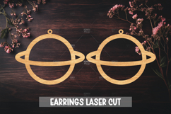 Celestial Style Laser Cut Earrings SVG File Product Image 1