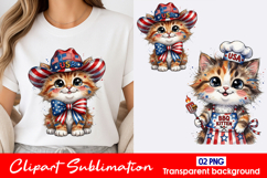 Cowboy Cat Clipart PNG Product Image 1