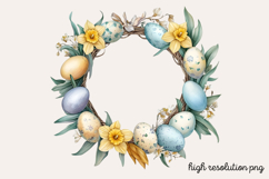 Springtime Daffodils Easter Clipart PNG Product Image 1