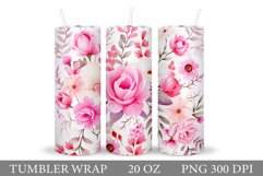 Flowers Tumbler Design. Flowers Tumbler Sublimation Product Image 1
