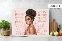 Afro Girl/Woman Melanin braided hair Cutting Board PNG Desig Product Image 1