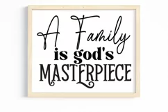 A family is god's masterpiece SVG, Farmhouse Christian SVG Product Image 4
