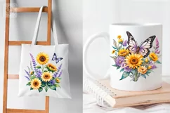 Sunflowers & Butterflies 3 PNG sublimation Product Image 4