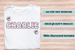 Valentine Alphabet Clip Art, valentines day letters doodle Product Image 6