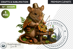 Fantasy clipart Magical Forest Village PNG for scrapbooking Product Image 1