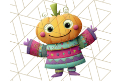 Colorful Halloween Clipart PNG, Cute Kids &amp; Candy Clip Art Product Image 4