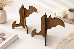 Bat Shaped Wooden Display Stand Laser Cut SVG Product Image 1
