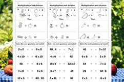 Editable Multiplication and division Math template 3 Product Image 2